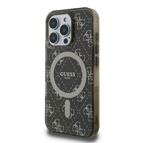 Guess GUHMP16XH4DTEW iPhone 16 Pro Max 6.9" brown hardcase IML 4G Background MagSafe