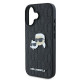 Karl Lagerfeld KLHCP16MPGKLKCPK iPhone 16 Plus 6.7" black hardcase Monogram Karl&Chaoupette Head Pin