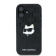 Karl Lagerfeld KLHCP16SPGKLCHPK iPhone 16 6.1" black hardcase Monogram Choupette Head Pin