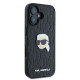 Karl Lagerfeld KLHCP16SPGKLKIPK iPhone 16 6.1" black hardcase Monogram Karl Head Pin