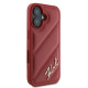 Karl Lagerfeld KLHCP16SPQDSMGR iPhone 16 6.1" red hardcase Quilted Signature