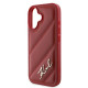 Karl Lagerfeld KLHCP16SPQDSMGR iPhone 16 6.1" red hardcase Quilted Signature