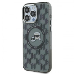 Karl Lagerfeld KLHMP15LHMCKMHK iPhone 15 Pro 6.1" black IML Monogram Karl&Choupette Head MagSafe