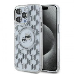 Karl Lagerfeld KLHMP15LHMCKMHT iPhone 15 Pro 6.1" transparent IML Monogram Karl&Choupette Head MagSafe