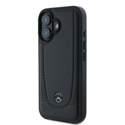 Mercedes MEHCP16SARMBK iPhone 16 6.1" black hardcase Leather Urban