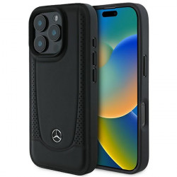 Mercedes MEHCP16XARMBK iPhone 16 Pro Max 6.9" black hardcase Leather Urban