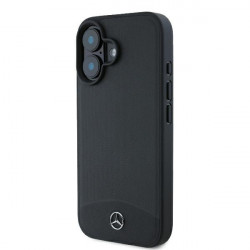 Mercedes MEHMP16S23RBARK iPhone 16 6.1" black hardcase Textured And Plain Leather MagSafe
