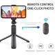 Techsuit Selfie Stick (Q01) with Bluetooth Remote Control and Stable Tripod Mount, 101cm White Techsuit Selfie Stick (Q01) with Bluetooth Remote Control and Stable Tripod Mount, 101cm White