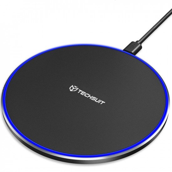 Techsuit  Wireless Charger Premium (CHWR031)  RGB Colors, 15W  Black