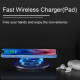 Techsuit  Wireless Charger Premium (CHWR031)  RGB Colors, 15W  Black