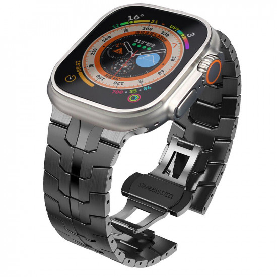 Techsuit  Watchband (W063)  Apple Watch 1/2/3/4/5/6/7/8/9/SE/SE 2/Ultra/Ultra 2 (42/44/45/49mm)  Titanium
