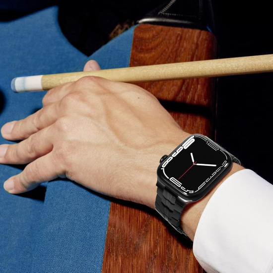 Techsuit  Watchband (W063)  Apple Watch 1/2/3/4/5/6/7/8/9/SE/SE 2/Ultra/Ultra 2 (42/44/45/49mm)  Titanium
