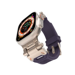 Techsuit Watchband (W064) Apple Watch 1/2/3/4/5/6/7/8/9/SE/SE 2/Ultra/Ultra 2 (42/44/45/49mm) Titanium Silver Purple Techsuit Watchband (W064) Apple Watch 1/2/3/4/5/6/7/8/9/SE/SE 2/Ultra/Ultra 2 (42/44/45/49mm) Titanium Silver Purple