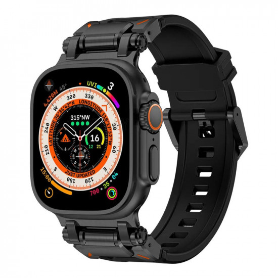 Techsuit Watchband (W064) Apple Watch 1/2/3/4/5/6/7/8/9/SE/SE 2/Ultra/Ultra 2 (42/44/45/49mm) Titanium Black Techsuit Watchband (W064) Apple Watch 1/2/3/4/5/6/7/8/9/SE/SE 2/Ultra/Ultra 2 (42/44/45/49mm) Titanium Black