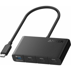 Anker  Docking Station (A8340GA1)  4x Type C, 10Gbps, 100W Max PD in  Black Anker  Docking Station (A8340GA1)  4x Type C, 10Gbps, 100W Max PD in  Black