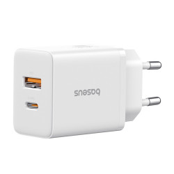 Baseus  Wall Charger (P10111403213 00)  USB, Type C, Fast Charge 20W  Moon White