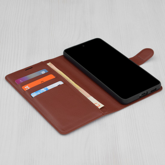 Techsuit Leather Folio Google Pixel 9 Pro / 9 Brown Techsuit Leather Folio Google Pixel 9 Pro / 9 Brown