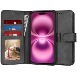 Techsuit  Diary Book  iPhone 16 Plus  Black