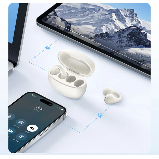 Baseus  Wireless Earbuds AirGo AS01 (A00069101223 00)  for Sports, Bluetooth 5.3, Noise Reduction, 2 Mic ENC  White