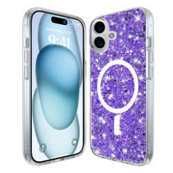 Techsuit  Sparkly Glitter MagSafe  iPhone 16  Purple
