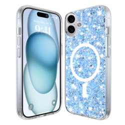 Techsuit  Sparkly Glitter MagSafe  iPhone 16 Plus  Blue