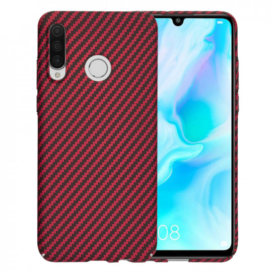 Techsuit  Carbonite FiberShell  Huawei P30 Lite / P30 Lite New Edition  Red