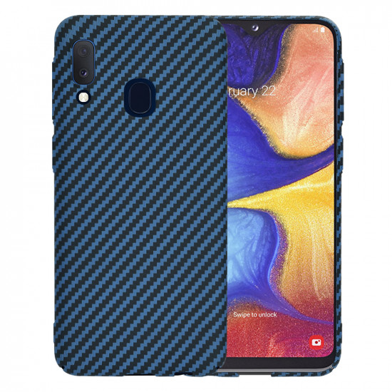 Techsuit  Carbonite FiberShell  Samsung Galaxy A20e  Cyan