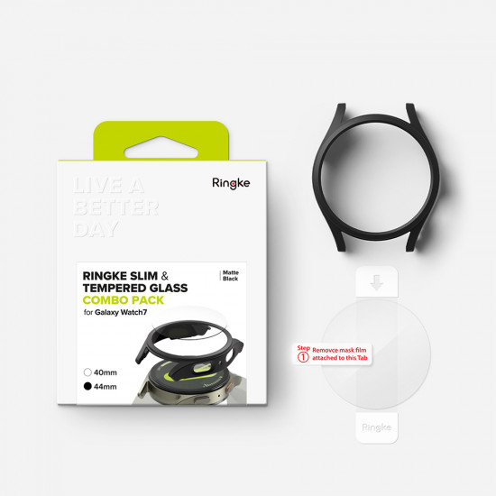 Ringke  Slim + Screen Protector  Samsung Galaxy Watch7Β 44mm  Matte Black