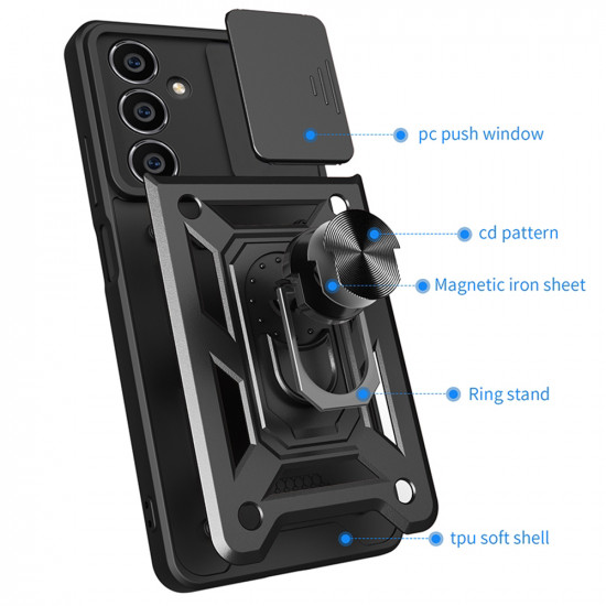 Techsuit  CamShield Series  Samsung Galaxy M35  Black