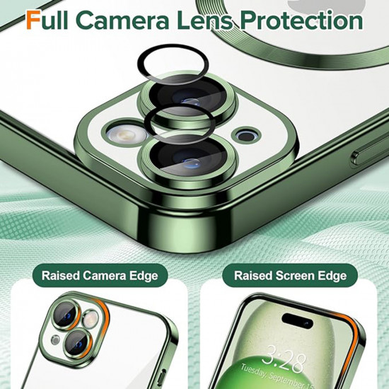 Techsuit  Luxury Crystal MagSafe  iPhone 16  Deep Green