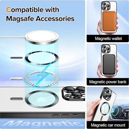 Techsuit  Luxury Crystal MagSafe  iPhone 16 Pro  Black