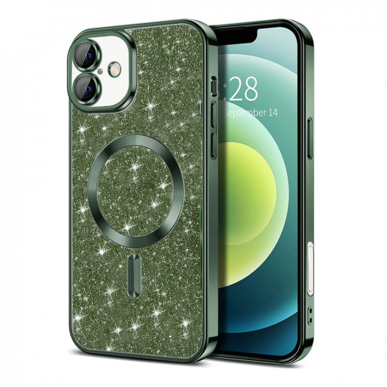 Techsuit  Luxury Glitter MagSafe  iPhone 16 Plus  Deep Green