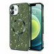 Techsuit  Luxury Glitter MagSafe  iPhone 16 Plus  Deep Green