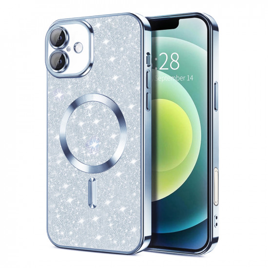 Techsuit Luxury Glitter MagSafe iPhone 16 Plus Light Blue Techsuit Luxury Glitter MagSafe iPhone 16 Plus Light Blue