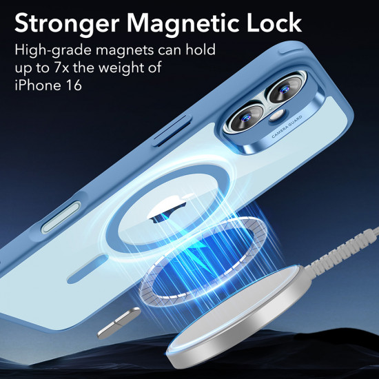 ESR Classic Hybrid HaloLock iPhone 16 Clear Blue ESR Classic Hybrid HaloLock iPhone 16 Clear Blue