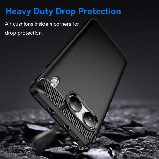Techsuit Carbon Silicone OnePlus Nord 4 Black Techsuit Carbon Silicone OnePlus Nord 4 Black