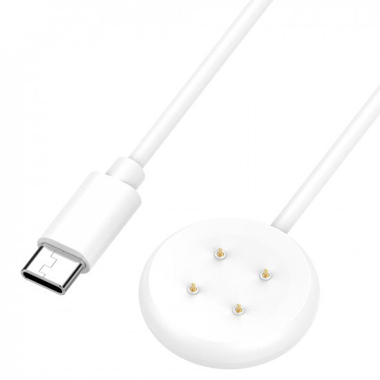 Techsuit  SmartWatch Wireless Charging Cable (THC5)  for Google Pixel Watch 3 (41mm, 45mm) / 2 / Fitbit Ace LTE, Type C  White