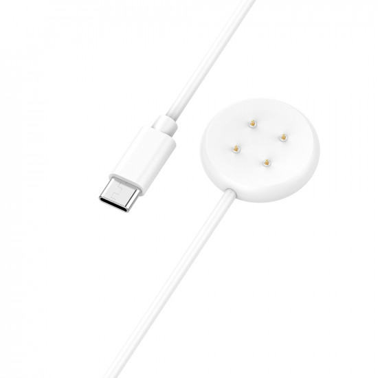 Techsuit  SmartWatch Wireless Charging Cable (THC5)  for Google Pixel Watch 3 (41mm, 45mm) / 2 / Fitbit Ace LTE, Type C  White