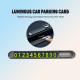 Techsuit  Premium Phone Number Plate (PNP1)  for Temporary Parking, Zinc Alloy  Black