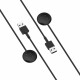 Techsuit  SmartWatch Wireless Charging Cable (THC5)  for Google Pixel Watch 3 (41mm, 45mm) / 2 / Fitbit Ace LTE, USB  Black