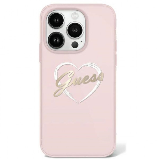 Guess GUHCP16XHCHGSPP iPhone 16 Pro Max 6.9" różowy/pink hardcase IML Heart