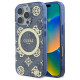 Guess GUHMP16LH4PYEEB iPhone 16 Pro 6.3" niebieski/blue hardcase IML Peony On 4G Background MagSafe