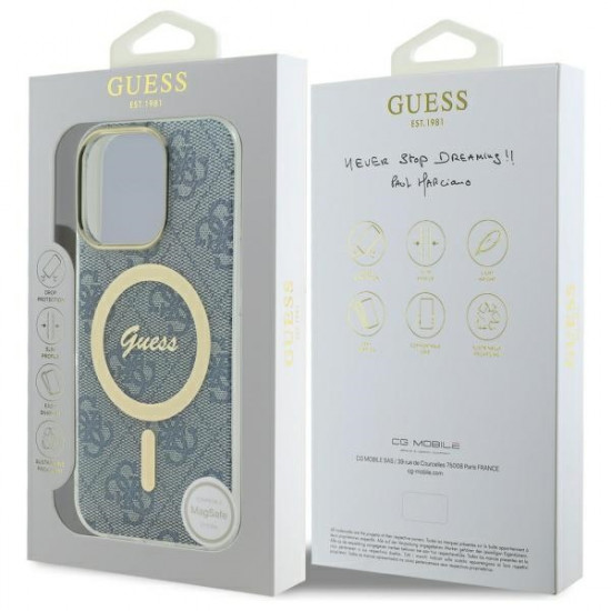 Guess GUHMP16LH4STB iPhone 16 Pro 6.3" niebieski/blue hardcase IML 4G MagSafe