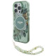 Guess GUHMP16LHFWBRCESN iPhone 16 Pro 6.3" zielony/green hardcase IML Flowers With Pearl Strap MagSafe