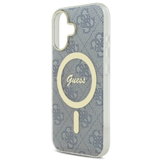 Guess GUHMP16SH4STB iPhone 16 6.1" niebieski/blue hardcase IML 4G MagSafe