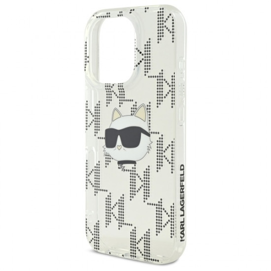 Karl Lagerfeld KLHCP16LHKLPCHT iPhone 16 Pro 6.3" przezroczysty/transparent hardcase IML Choupette Head Electroplated