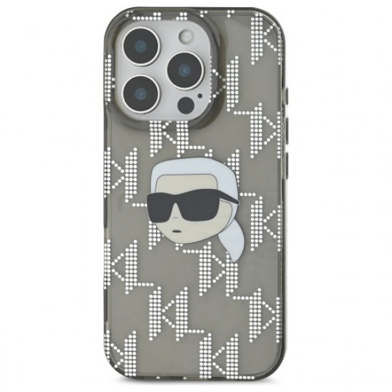 Karl Lagerfeld KLHCP16LHKLPKHK iPhone 16 Pro 6.3" czarny/black hardcase IML Karl Head Electroplated