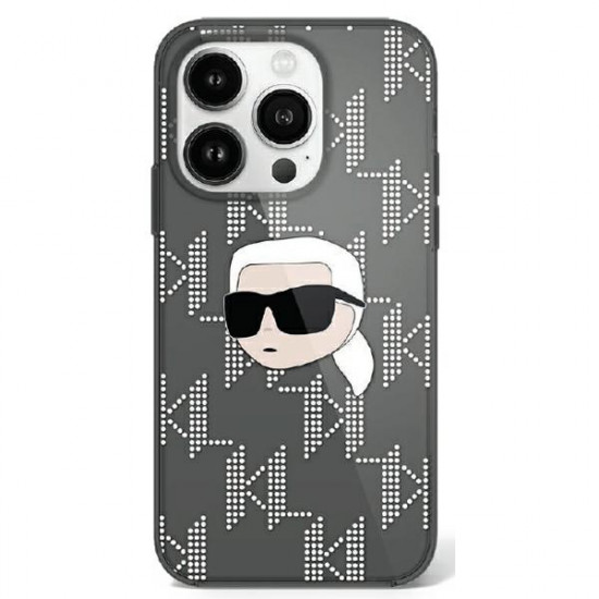 Karl Lagerfeld KLHCP16SHKLPKHK iPhone 16 6.1" czarny/black hardcase IML Karl Head Electroplated