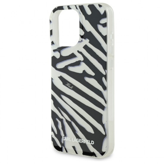 Karl Lagerfeld KLHCP16XHZBPKCCK iPhone 16 Pro Max 6.9" czarny/black hardcase IML Zebra Pattern & Cord