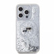 Karl Lagerfeld KLHMP15LLGKCSGH iPhone 15 Pro 6.1" hardcase transparent Liquid Glitter Karl&Choupette Head Magsafe